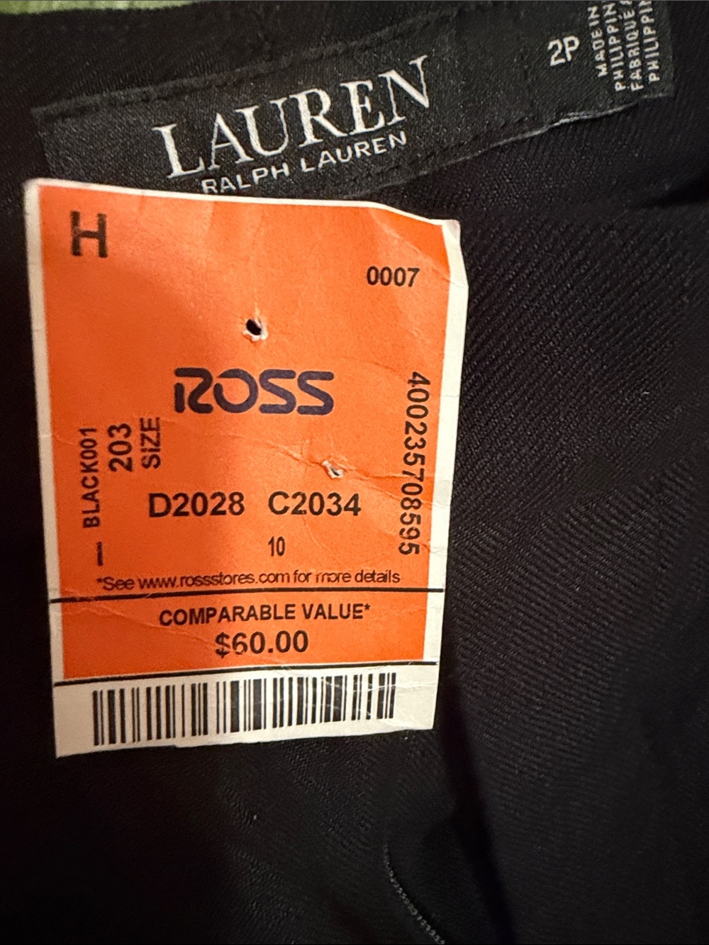 Lauren Ralph Lauren Black Cropped Wide-Leg Pants - Picture 3 of 3